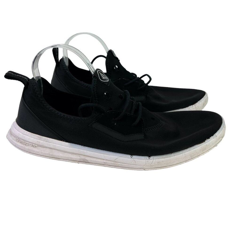 Volcom Mens Stretch Knit Lace Black Sneakers Casual Sporty Shoes Lightweight 12